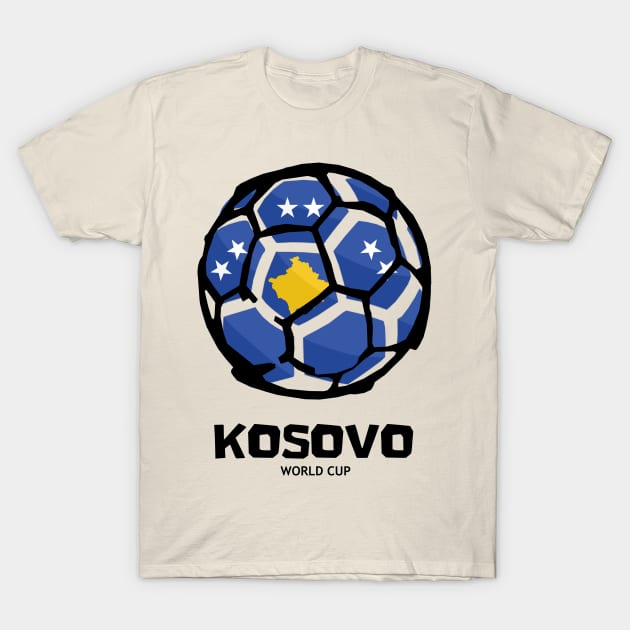 Kosovo Football Country Flag T-Shirt by KewaleeTee